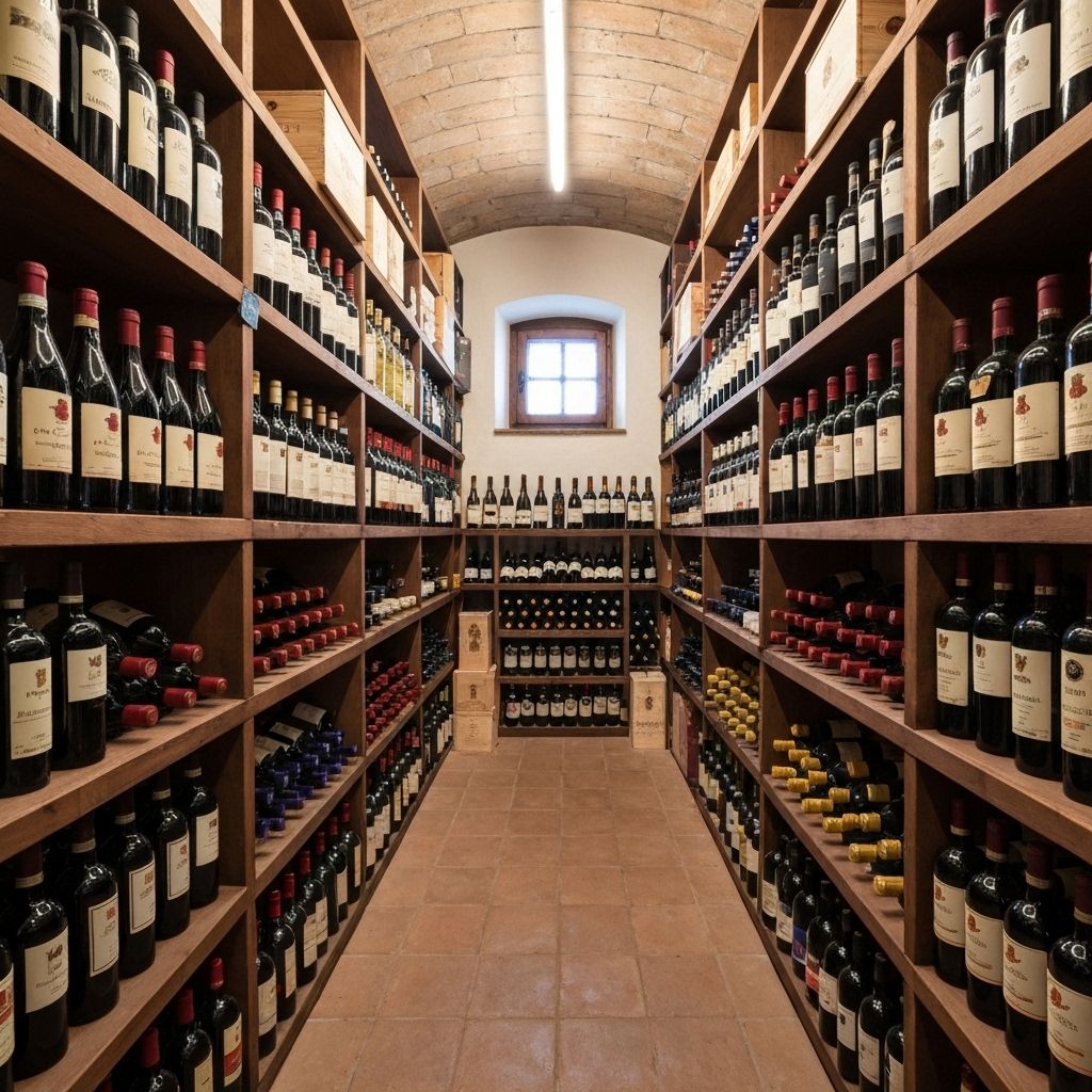 Cave à vins italiens